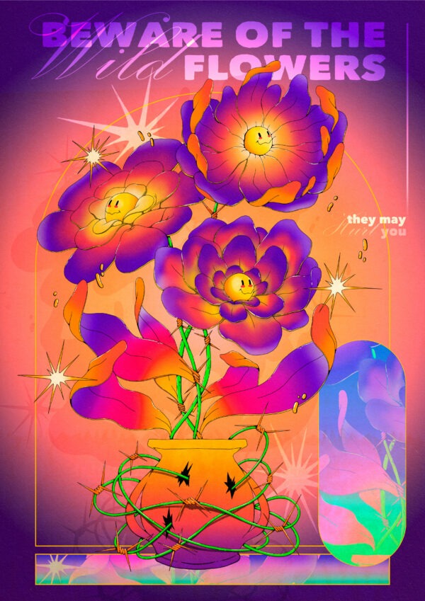 illustration de fleurs colorées